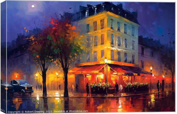 Parisian Street Canvas Print by Robert Deering