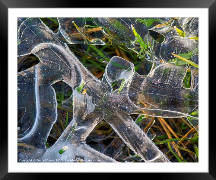 Under the Ice Framed Mounted Print by Darrell Evans