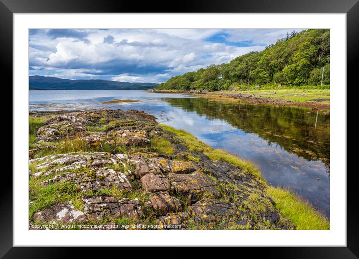 Carnoch River and Loch Sunart, Ardnamurchan Framed Mounted Print by Angus McComiskey