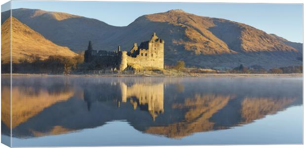 Golden Hour on Kilchurn Castle  Canvas Print by Anthony McGeever