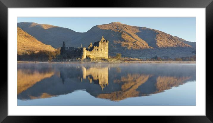 Golden Hour on Kilchurn Castle  Framed Mounted Print by Anthony McGeever