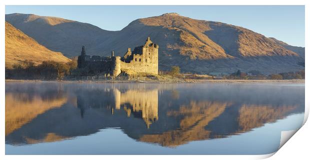 Golden Hour on Kilchurn Castle  Print by Anthony McGeever