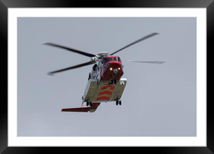 Sikorsky S-92 Search and Rescue helicopter Framed Mounted Print by J Biggadike