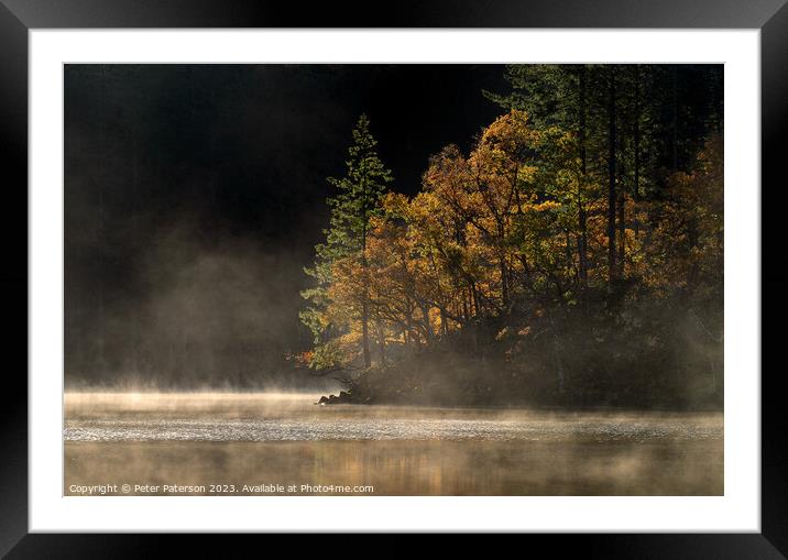 Loch Ard Autumn Framed Mounted Print by Peter Paterson
