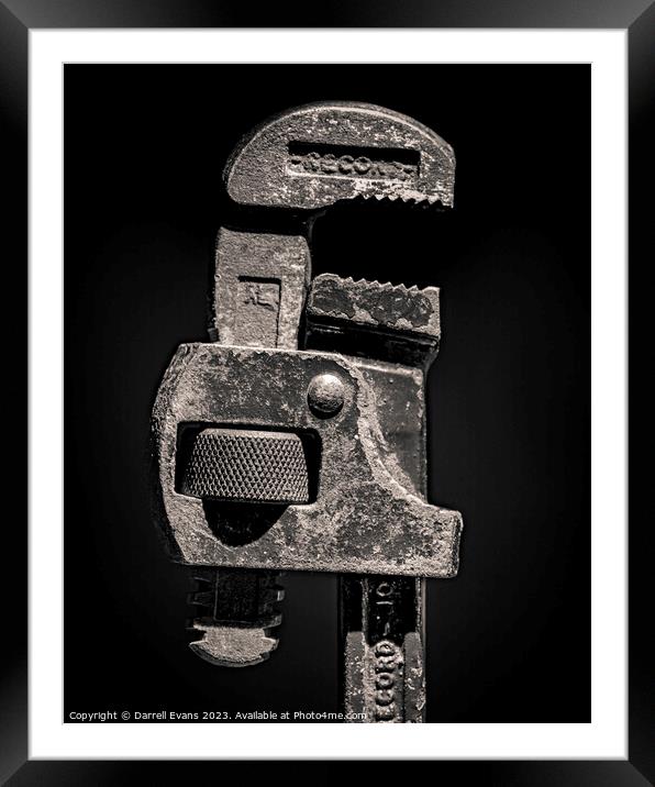 Monkey Wrench Framed Mounted Print by Darrell Evans