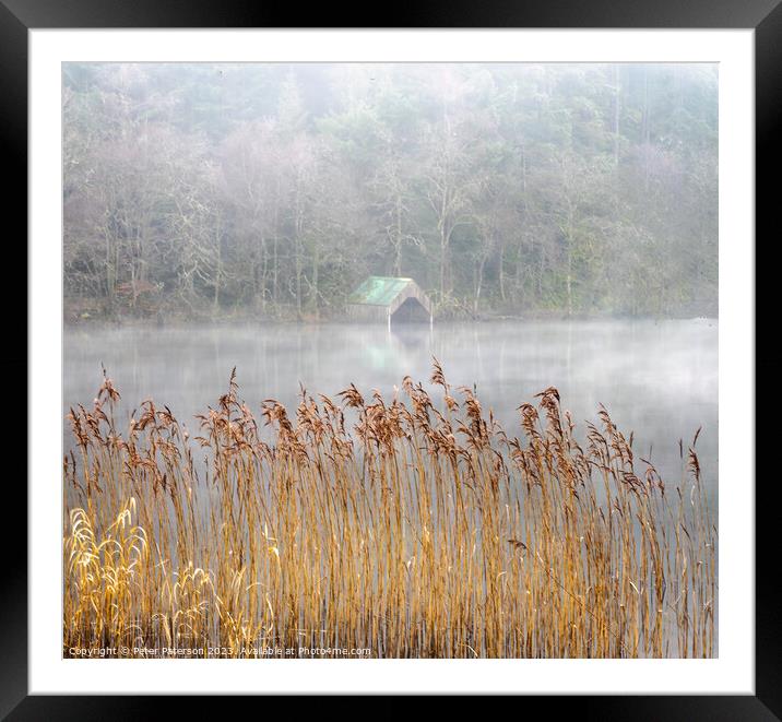 Misty Loch Ard Framed Mounted Print by Peter Paterson