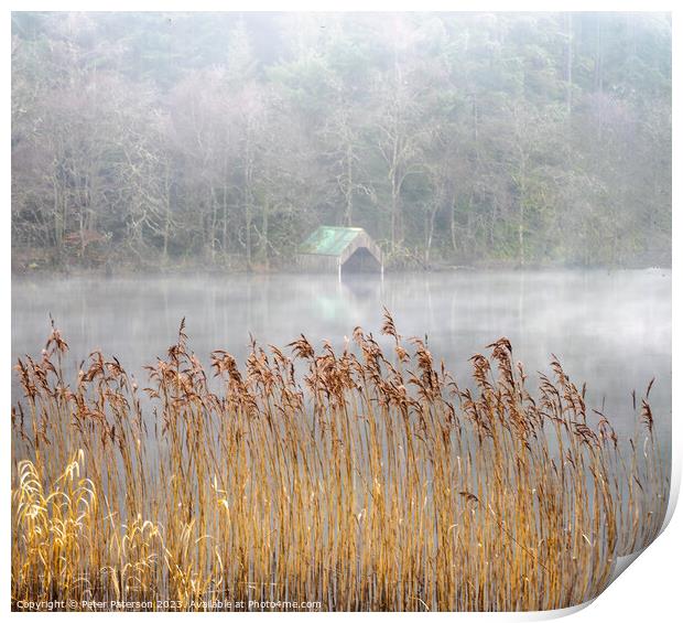 Misty Loch Ard Print by Peter Paterson