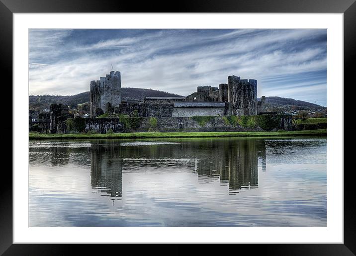 Caerphilly Castle Framed Mounted Print by Steve Purnell