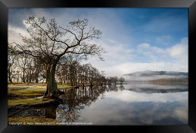 Sunny Loch Ard Framed Print by Peter Paterson