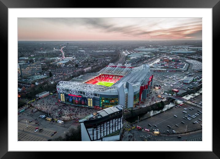 Old Trafford Framed Mounted Print by Apollo Aerial Photography
