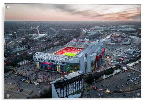 Old Trafford Acrylic by Apollo Aerial Photography