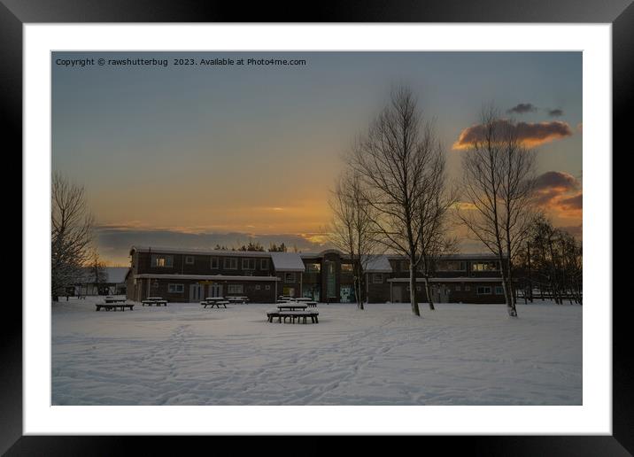Chasewater Innovation Centre In The Snow Framed Mounted Print by rawshutterbug 