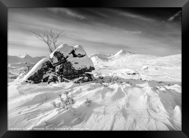 Winter on Rannoch Moor Framed Print by Peter Paterson