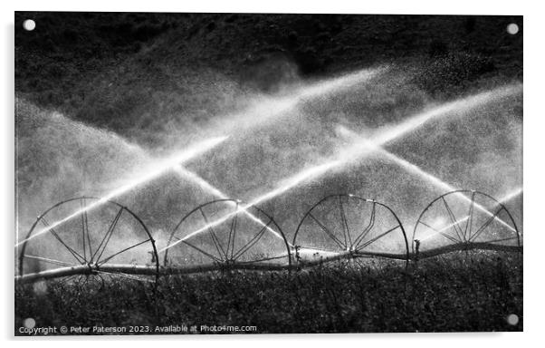 Field Irrigation USA Acrylic by Peter Paterson