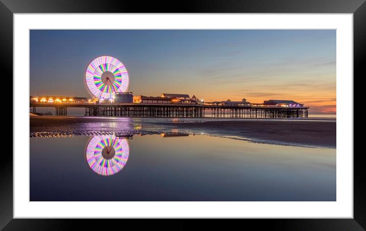 Central Pier Big Wheel at Blackpool Framed Mounted Print by Gary Kenyon