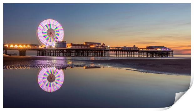 Central Pier Big Wheel at Blackpool Print by Gary Kenyon