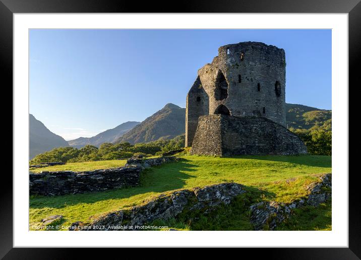 Castle at Dolbadarn Framed Mounted Print by Darrell Evans