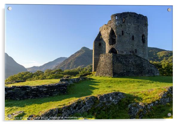 Castle at Dolbadarn Acrylic by Darrell Evans