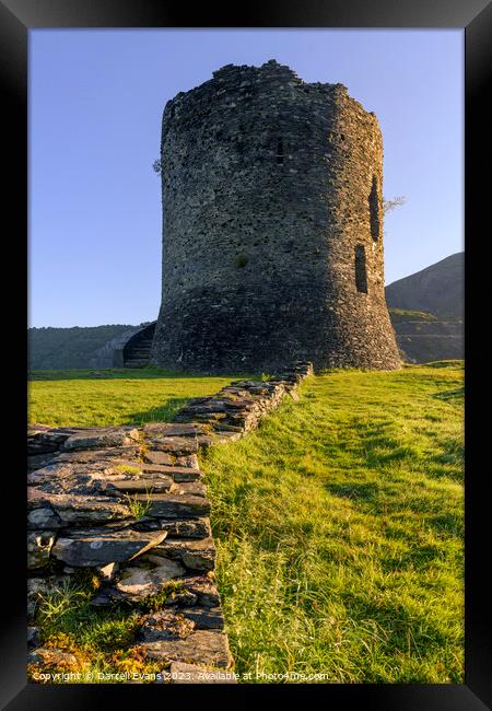 Dolbadarn Castle Tower Framed Print by Darrell Evans