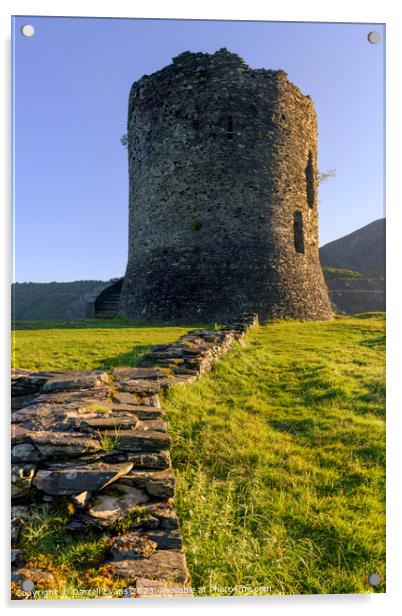 Dolbadarn Castle Tower Acrylic by Darrell Evans