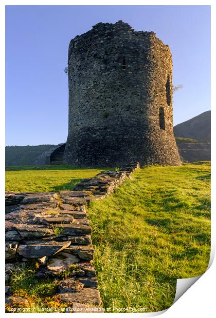 Dolbadarn Castle Tower Print by Darrell Evans