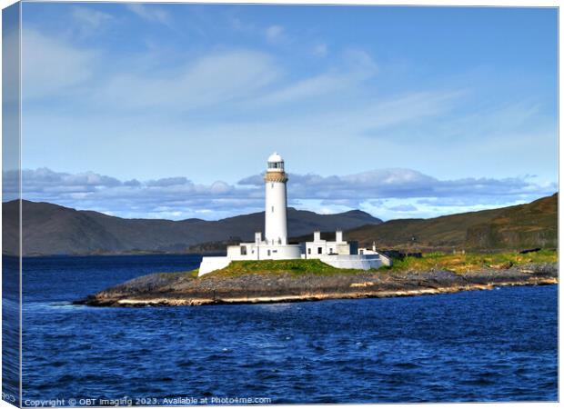 Lismore Lighthouse 1833 Firth Of Lorn West Coast Scotland Canvas Print by OBT imaging