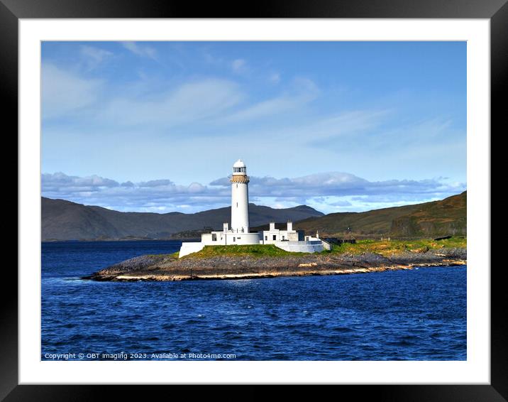 Lismore Lighthouse 1833 Firth Of Lorn West Coast Scotland Framed Mounted Print by OBT imaging