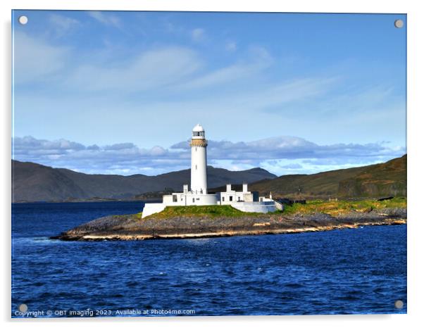 Lismore Lighthouse 1833 Firth Of Lorn West Coast Scotland Acrylic by OBT imaging
