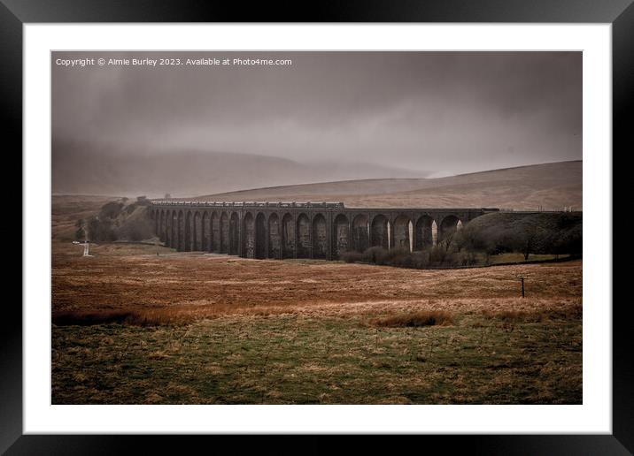 Crossing the Ribblehead Viaduct Framed Mounted Print by Aimie Burley