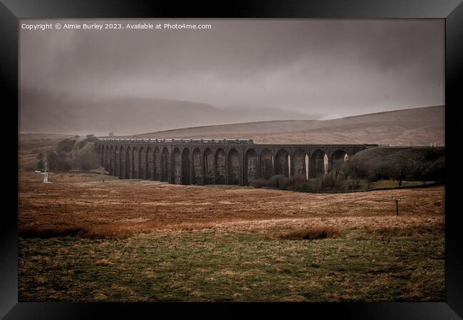 Crossing the Ribblehead Viaduct Framed Print by Aimie Burley
