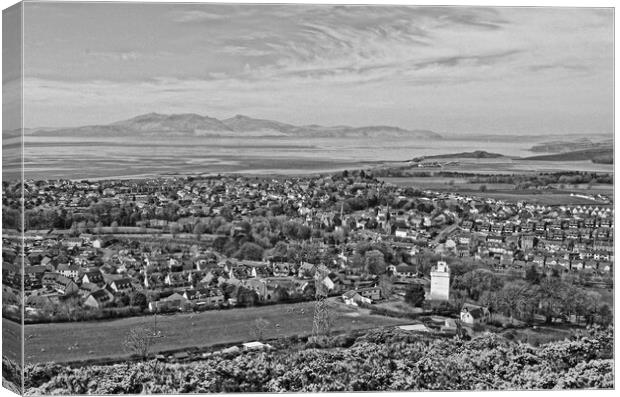 West Kilbride and Arran (abstract)              Canvas Print by Allan Durward Photography