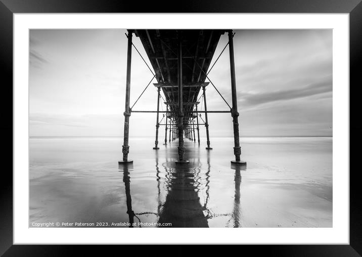 Saltwick Pier Framed Mounted Print by Peter Paterson