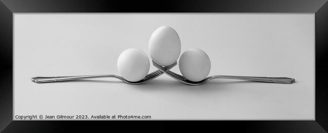 Eggs on Forks Framed Print by Jean Gilmour