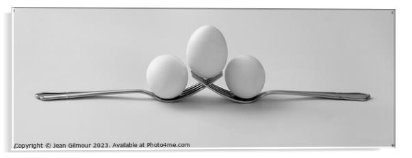 Eggs on Forks Acrylic by Jean Gilmour