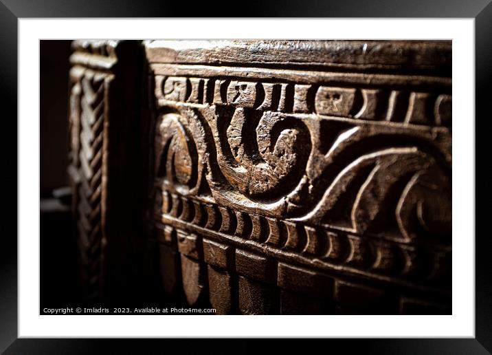 Old Nepalese wood carvings Framed Mounted Print by Imladris 