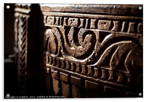 Old Nepalese wood carvings Acrylic by Imladris 