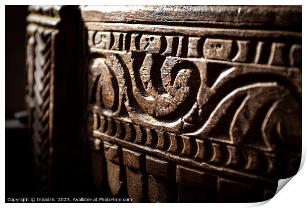Old Nepalese wood carvings Print by Imladris 