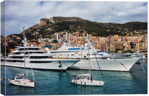 Yachts and Sailboats in Port of Monaco Canvas Print by Artur Bogacki