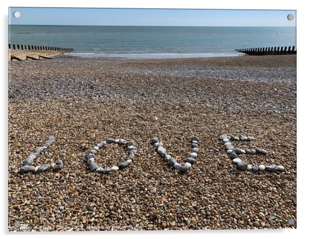 love on the beach  Acrylic by Teresa James
