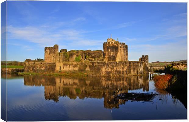 Caerphilly Castle Canvas Print by Steve Purnell