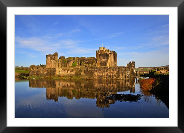 Caerphilly Castle Framed Mounted Print by Steve Purnell