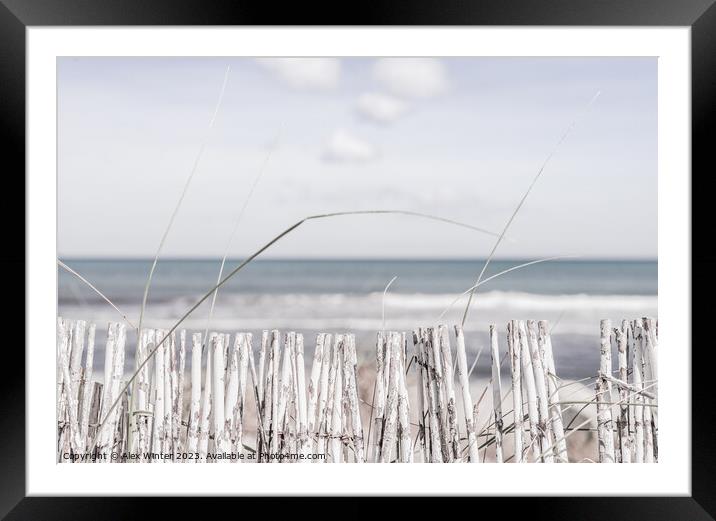 A dreamy view of the sea, boho style Framed Mounted Print by Alex Winter
