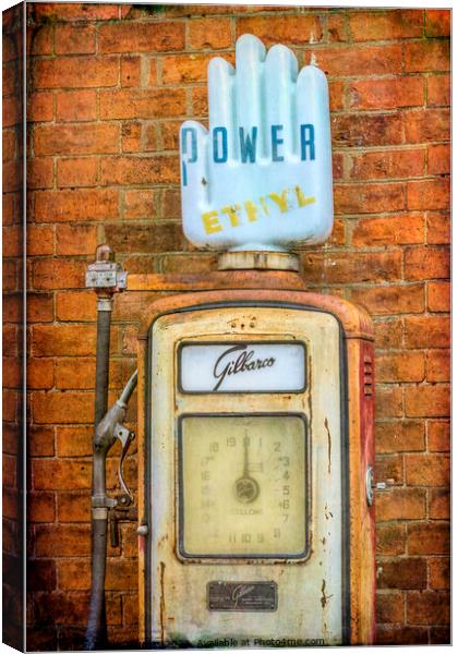 Rustic Gilbarco Petrol Pump Canvas Print by Keith Douglas