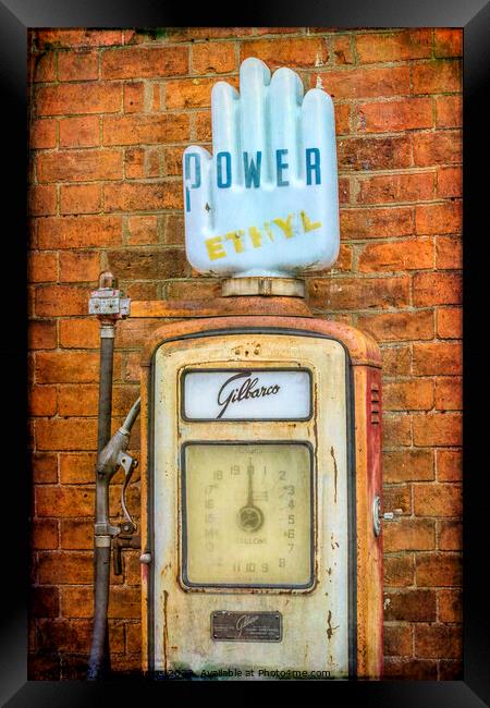 Rustic Gilbarco Petrol Pump Framed Print by Keith Douglas