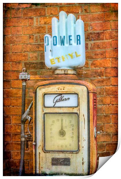 Rustic Gilbarco Petrol Pump Print by Keith Douglas