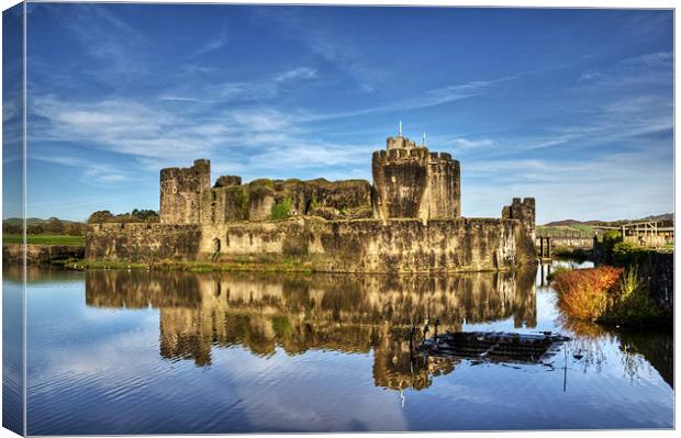 Caerphilly Castle Canvas Print by Steve Purnell