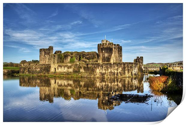 Caerphilly Castle Print by Steve Purnell