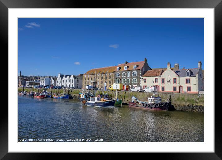 Fishing Boat setting out from Eyemouth Framed Mounted Print by Kasia Design