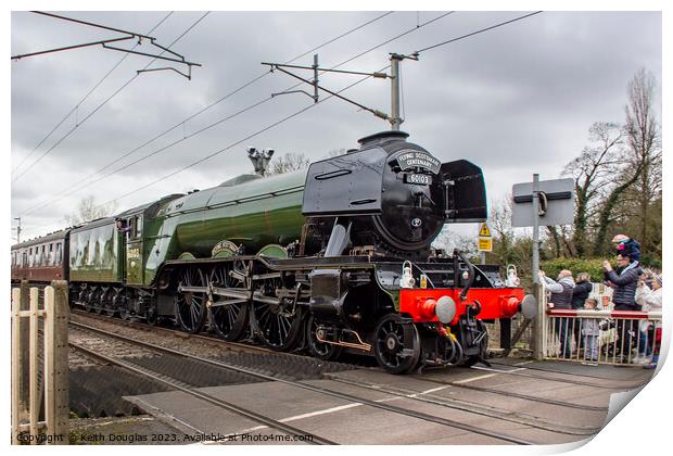 Flying Scotsman at Bolton le Sands Print by Keith Douglas
