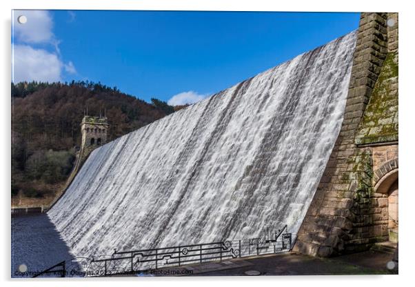 The Derwent Dam, Derbyshire Acrylic by Keith Douglas